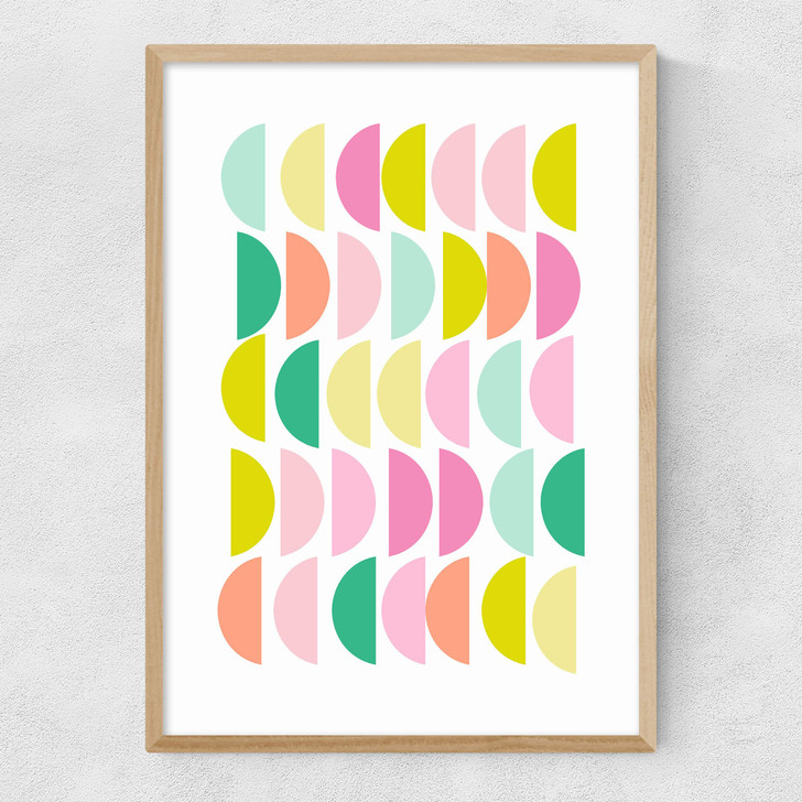 Bright Pastels Narrow Oak Frame
