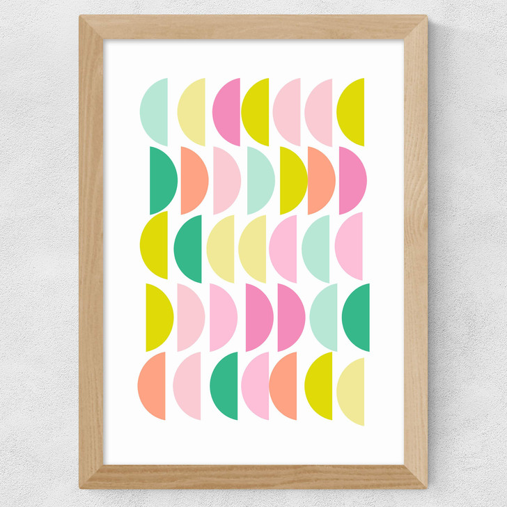 Bright Pastels Wide Oak Frame