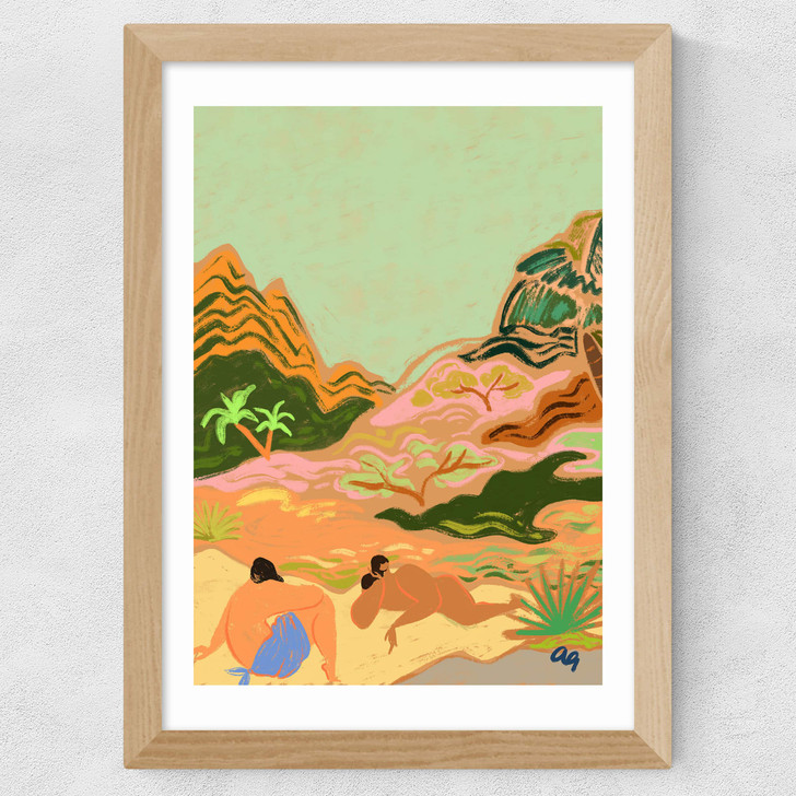 Lazy Days In Nature Wide Oak Frame