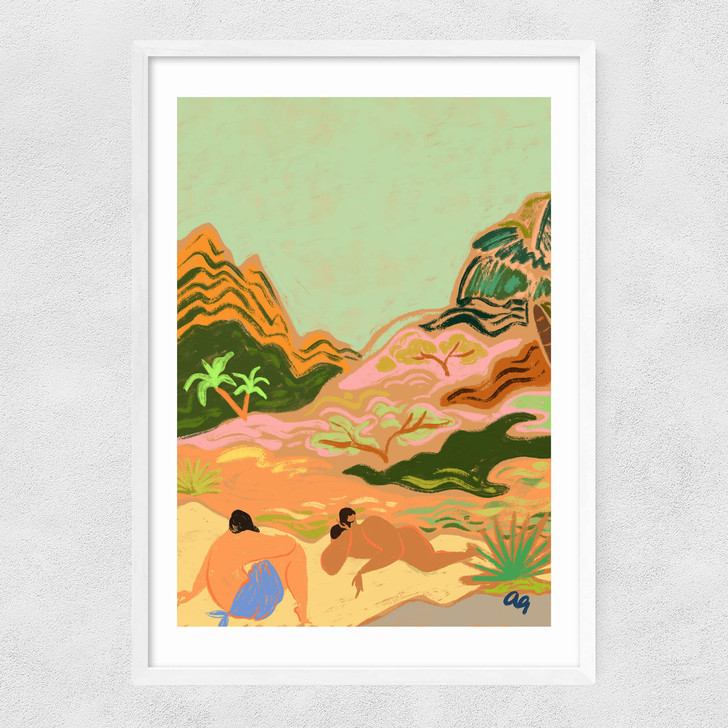 Lazy Days In Nature Narrow White Frame