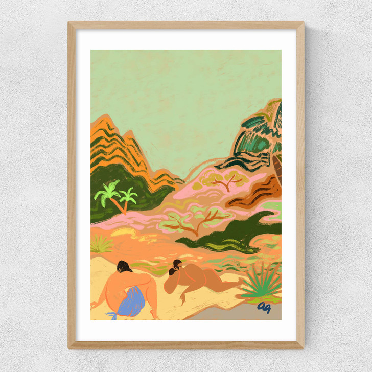 Lazy Days In Nature Narrow Oak Frame