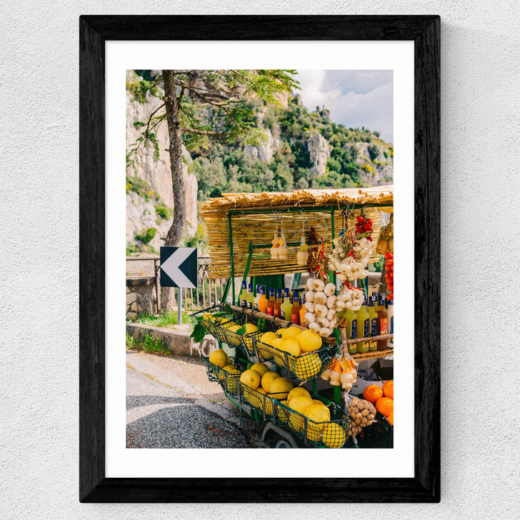 Amalfi Coast Drive XV Wide Black Frame