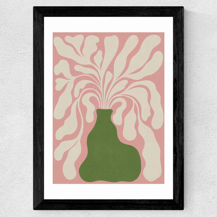 Modern Plant III Wide Black Frame