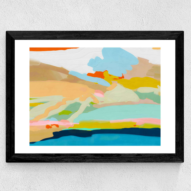 Sea Hills Summer Sun Wide Black Frame Sea Hills Summer Sun Wide Black Frame