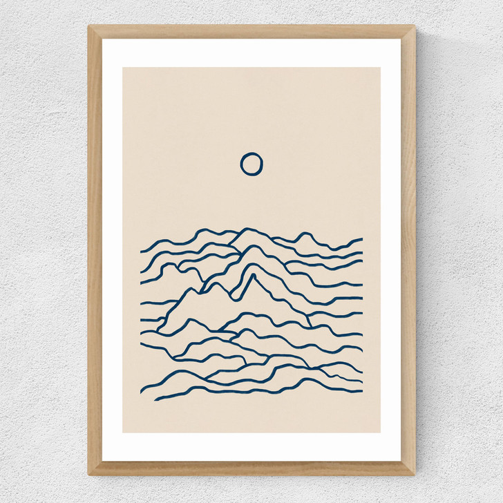 Mountainscape by Alisa Galitsyna Medium Oak Frame