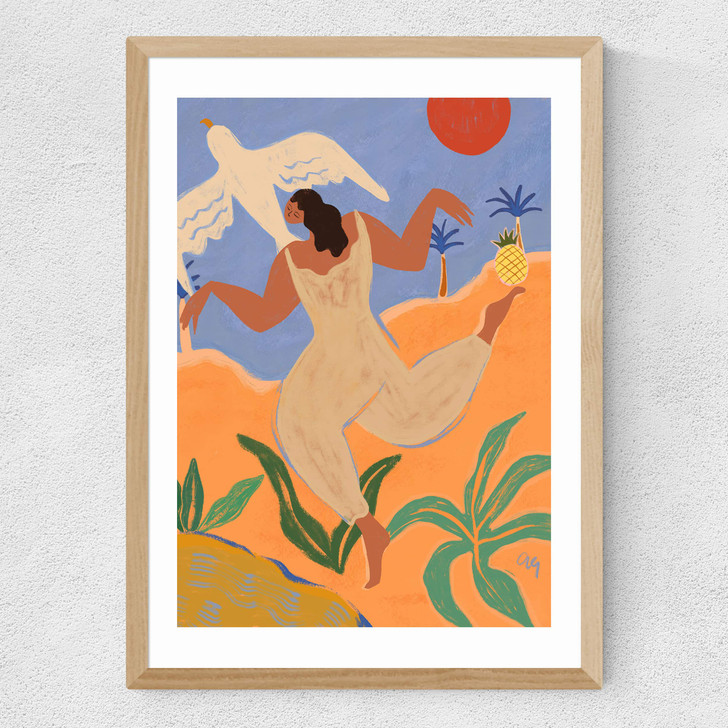 Free Bird Medium Oak Frame