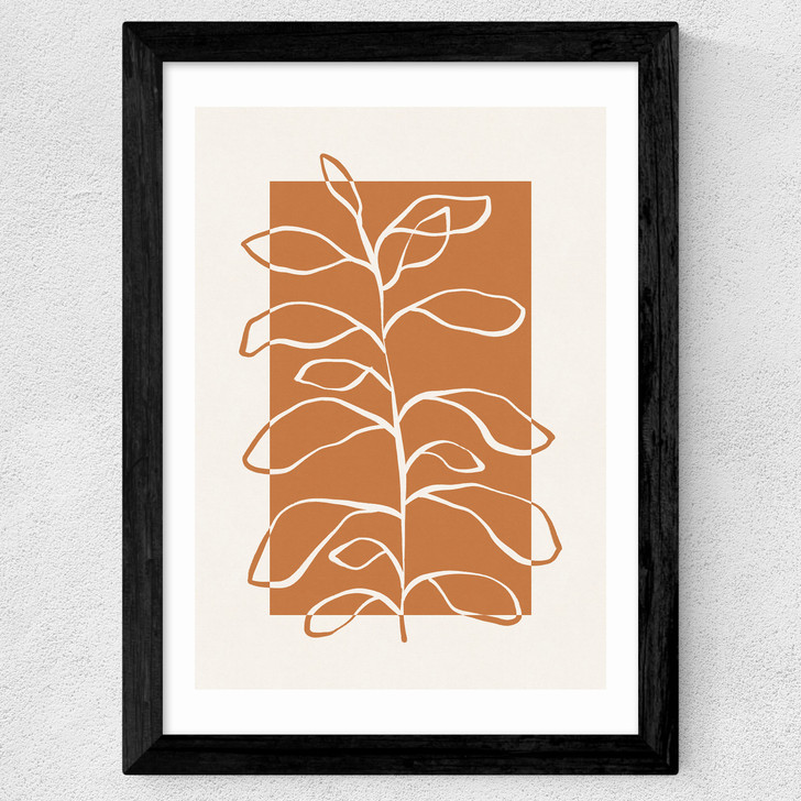 Framed Botany II Wide Black Frame