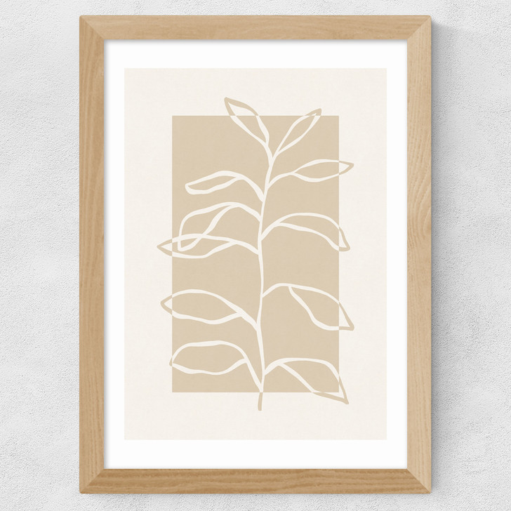 Framed Botany I Wide Oak Frame Framed Botany I Wide Oak Frame