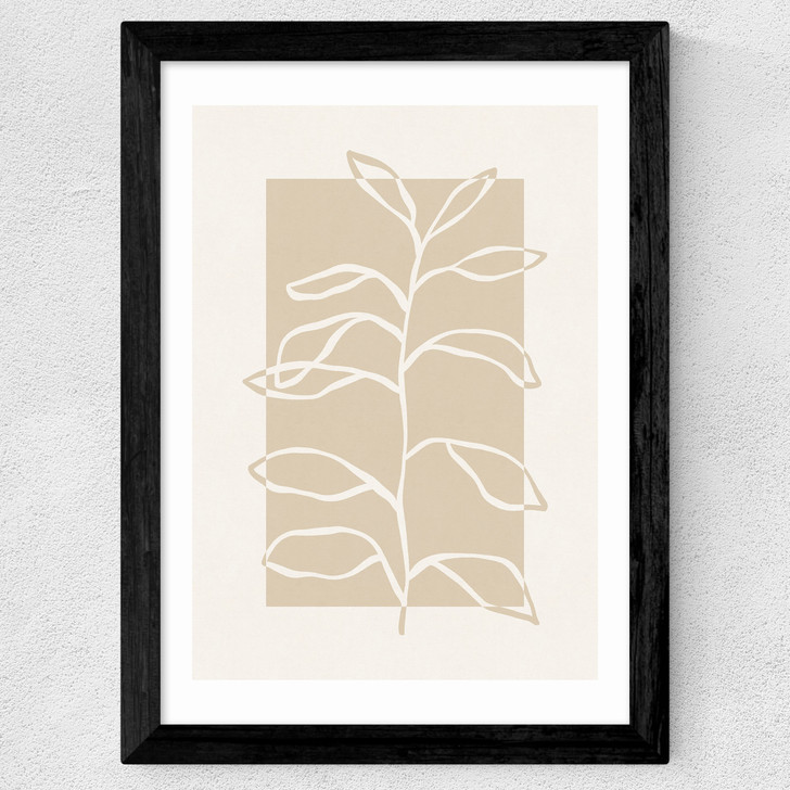 Framed Botany I Wide Black Frame