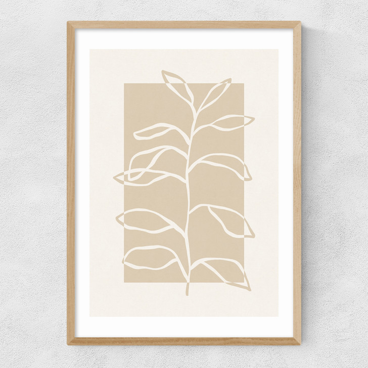 Framed Botany I Narrow Oak Frame