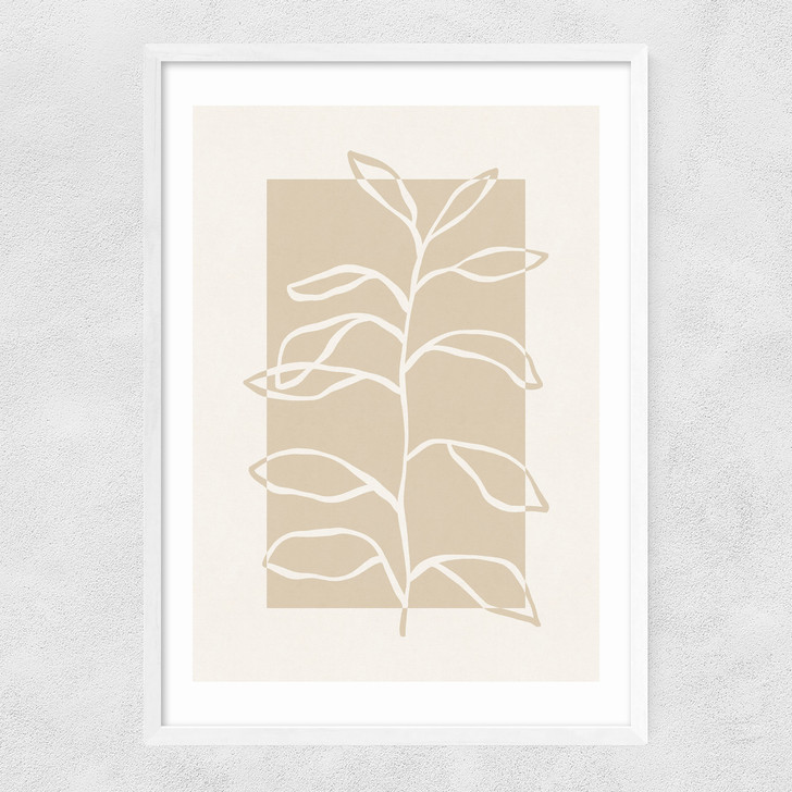 Framed Botany I Narrow White Frame