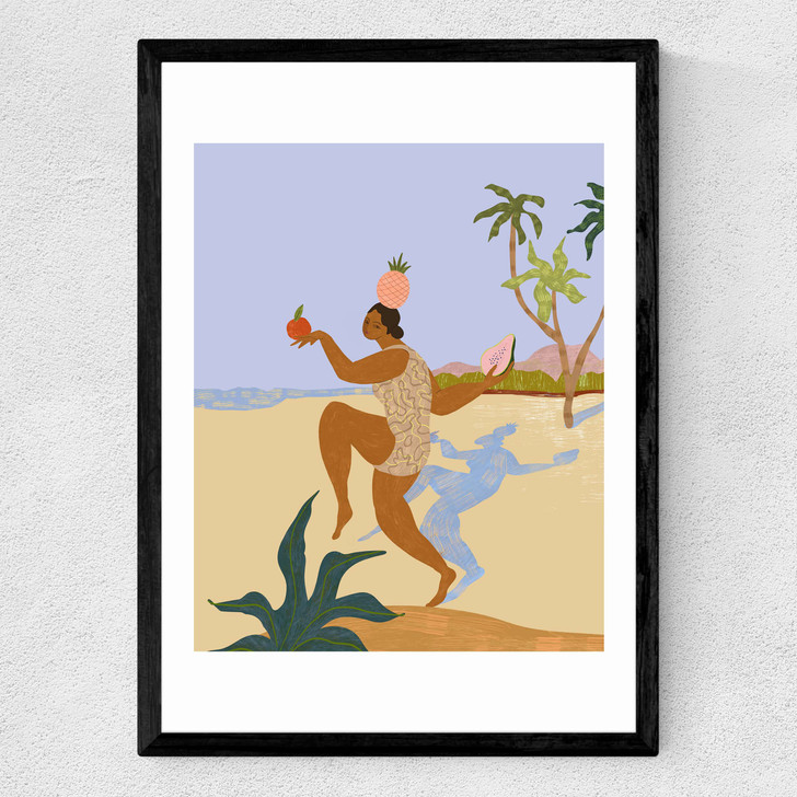 Fruit Balancing Act Medium Black Frame Fruit Balancing Act Medium Black Frame