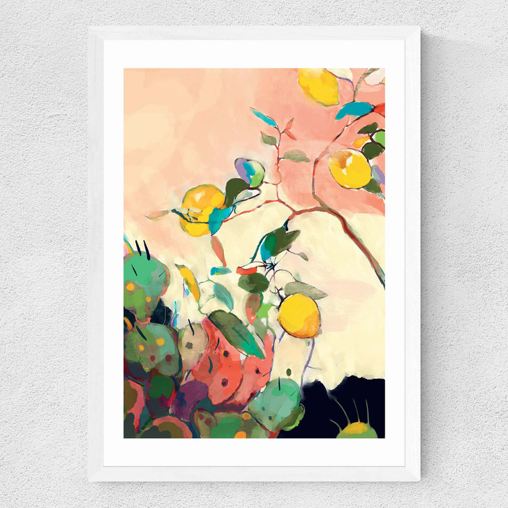 Citrus And Cacti Medium White Frame Citrus And Cacti Medium White Frame