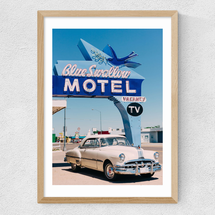 Blue Swallow Motel Medium Oak Frame Blue Swallow Motel Medium Oak Frame