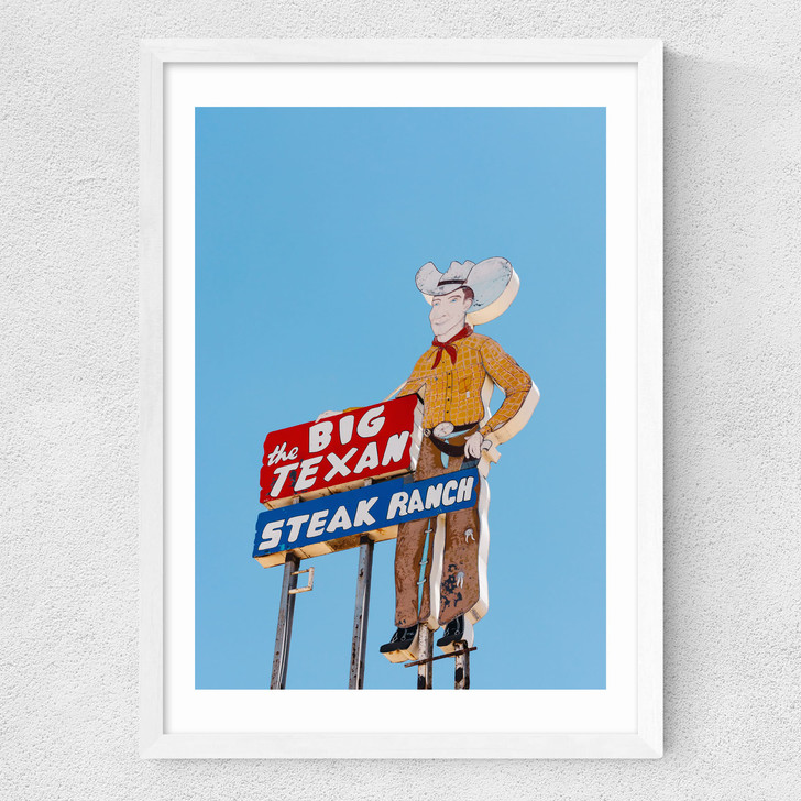 Big Texan Medium White Frame Big Texan Medium White Frame