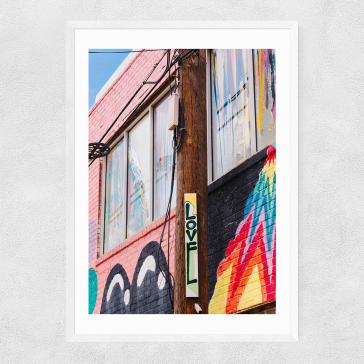 Spread Love Narrow White Frame