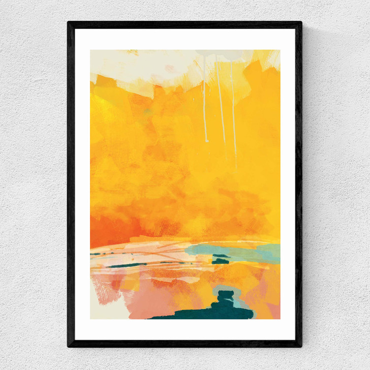 Paysage Jaune Narrow Black Frame Paysage Jaune Narrow Black Frame