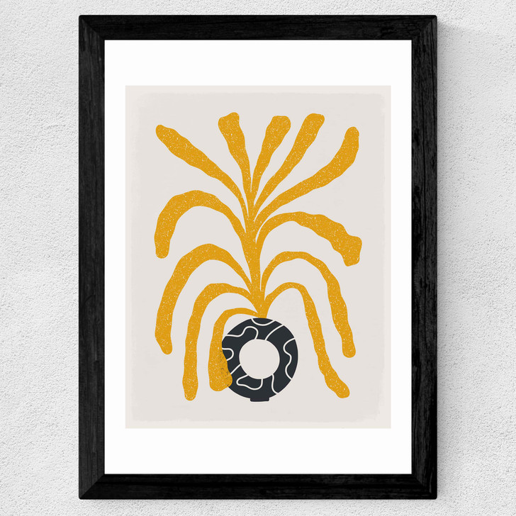 Modern Vase V Wide Black Frame Modern Vase V Wide Black Frame