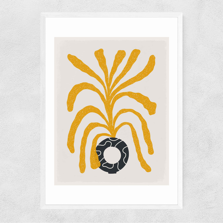 Modern Vase V Narrow White Frame Modern Vase V Narrow White Frame