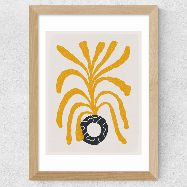 Modern Vase V Wide Oak Frame