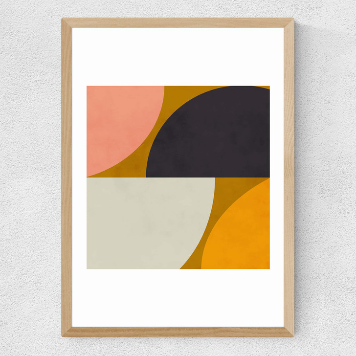 Shapes Half Circle Medium Oak Frame