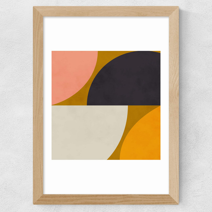 Shapes Half Circle Wide Oak Frame
