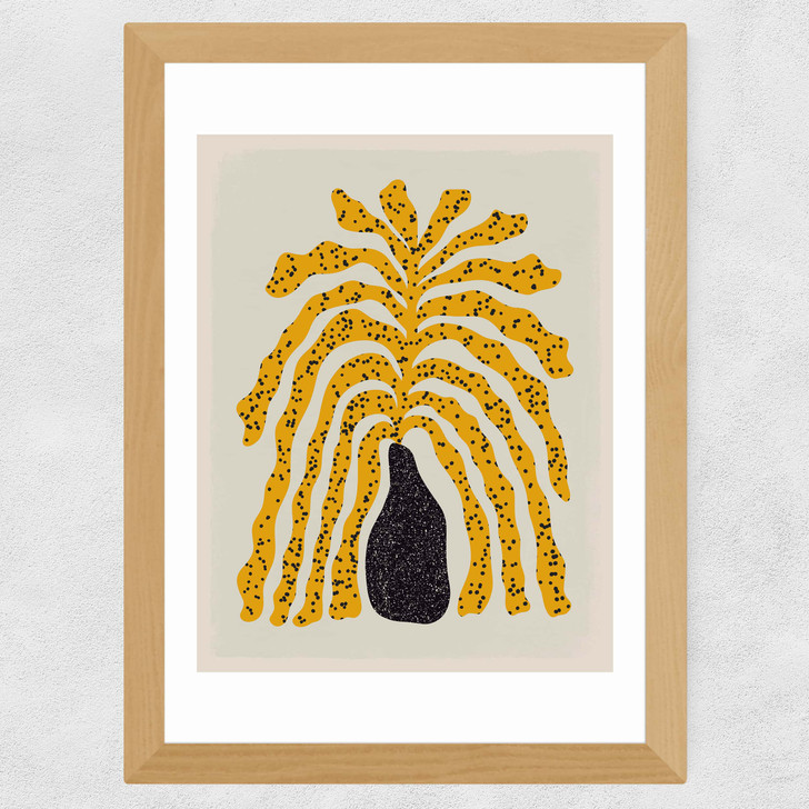 Modern Vase III Wide Oak Frame Modern Vase III Wide Oak Frame