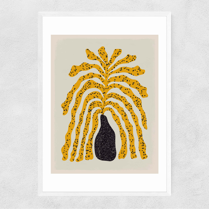 Modern Vase III Narrow White Frame