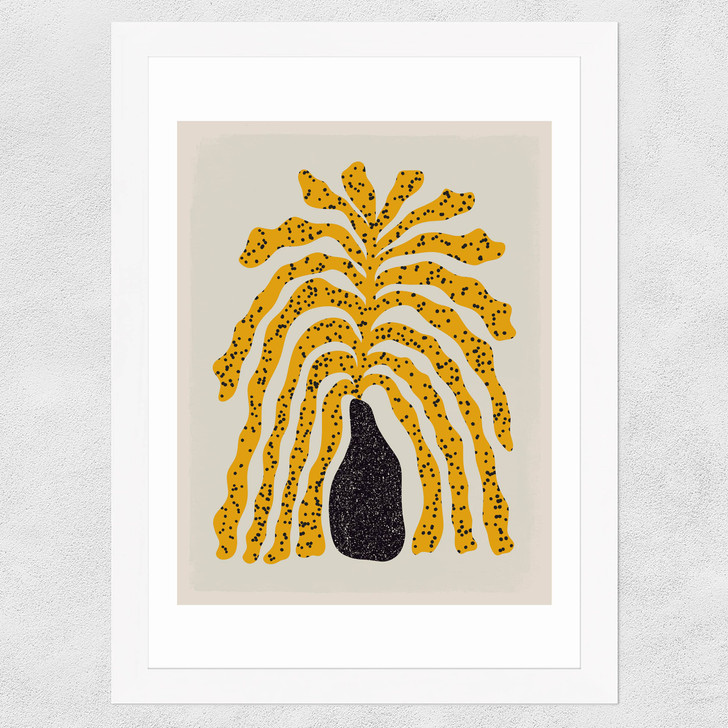 Modern Vase III Wide White Frame
