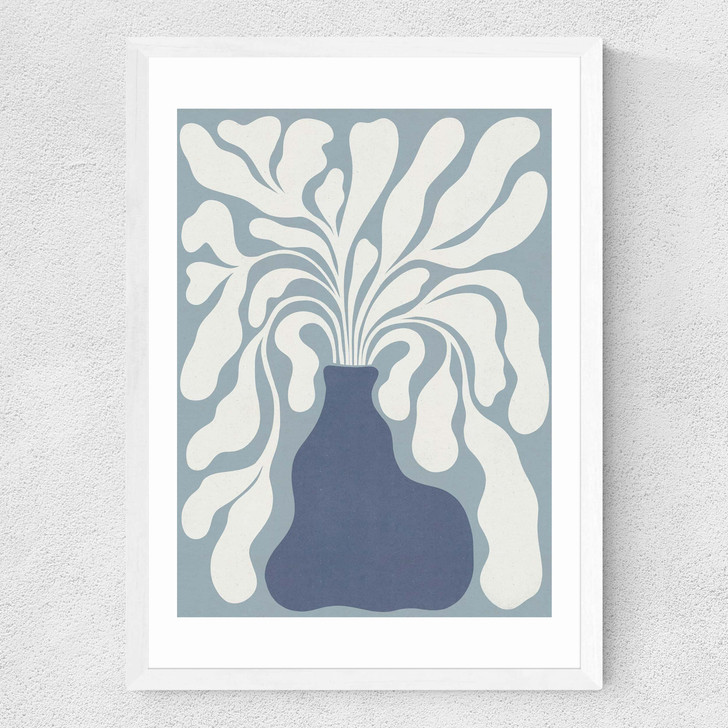 Modern Plant IV Medium White Frame