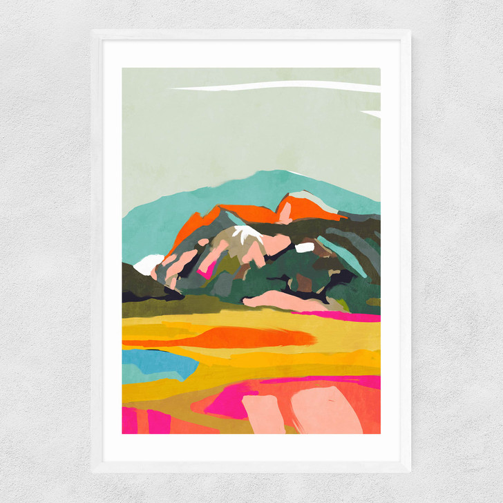 Wanderlust Abstract Narrow White Frame