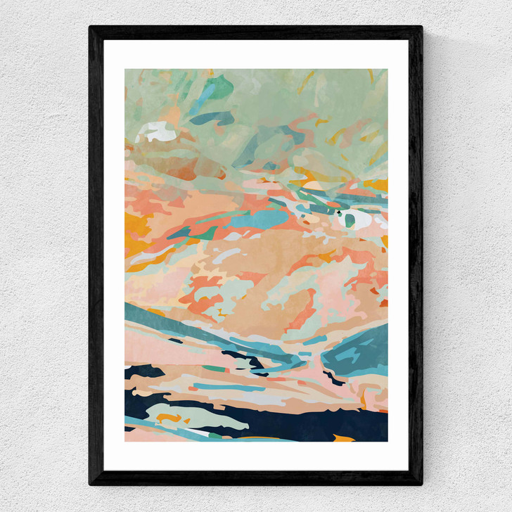 Landscape In Pastel Medium Black Frame Landscape In Pastel Medium Black Frame