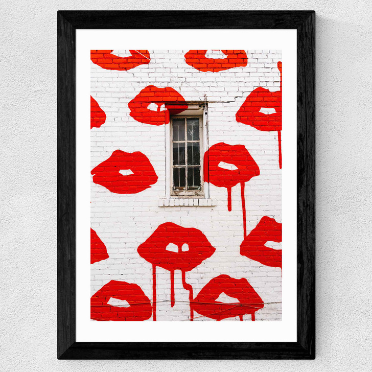 Pucker Up Wide Black Frame
