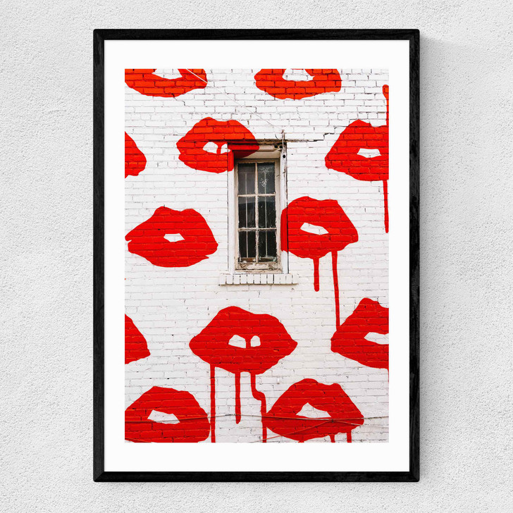 Pucker Up Narrow Black Frame