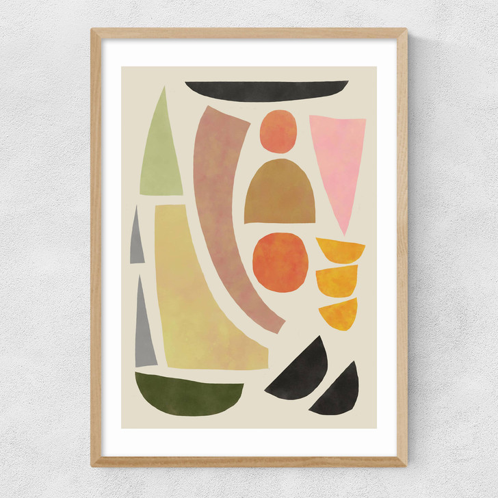 Abstraction Narrow Oak Frame Abstraction Narrow Oak Frame