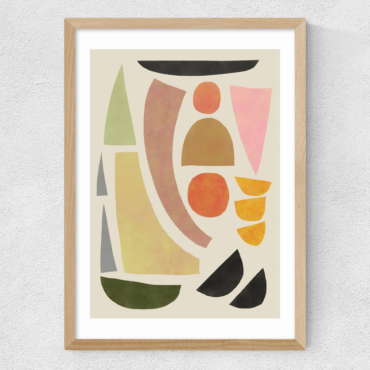 Abstraction Medium Oak Frame Abstraction Medium Oak Frame