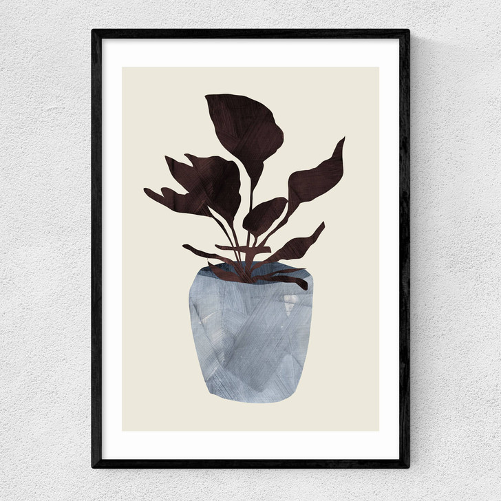 Country Plant Narrow Black Frame