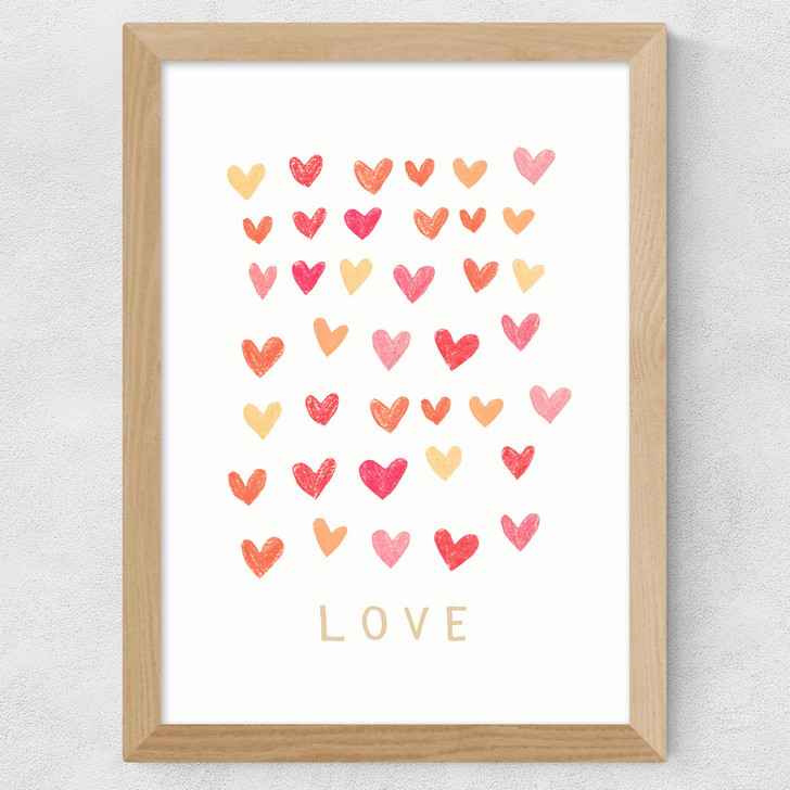 Love Heart Wide Oak Frame Love Heart Wide Oak Frame
