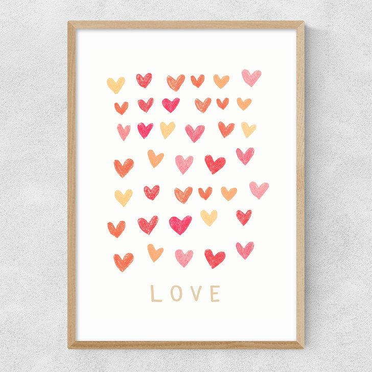 Love Heart Narrow Oak Frame