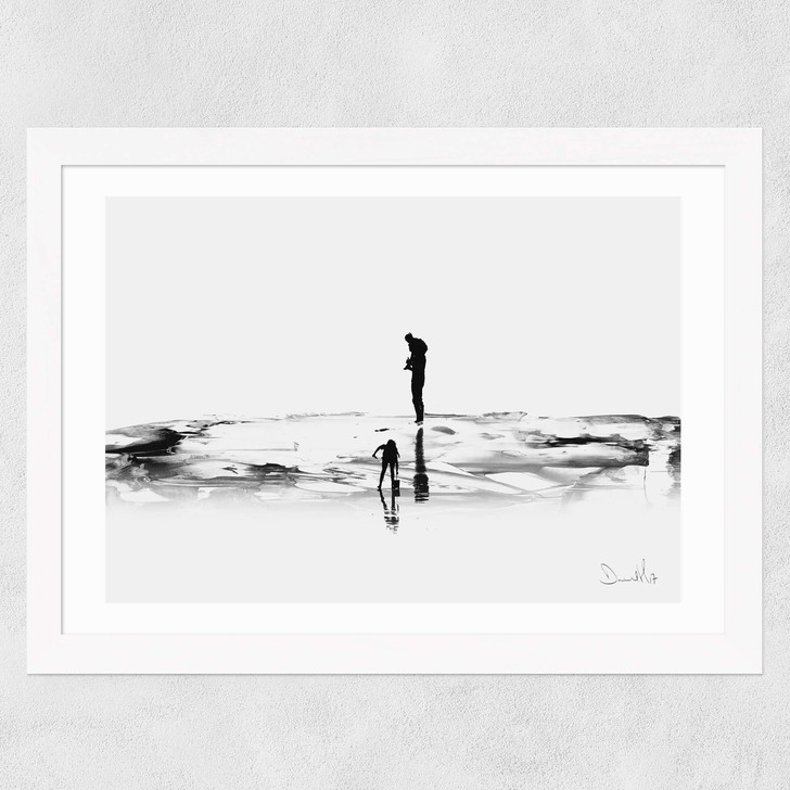 On the Beach Wide White Frame On the Beach Wide White Frame