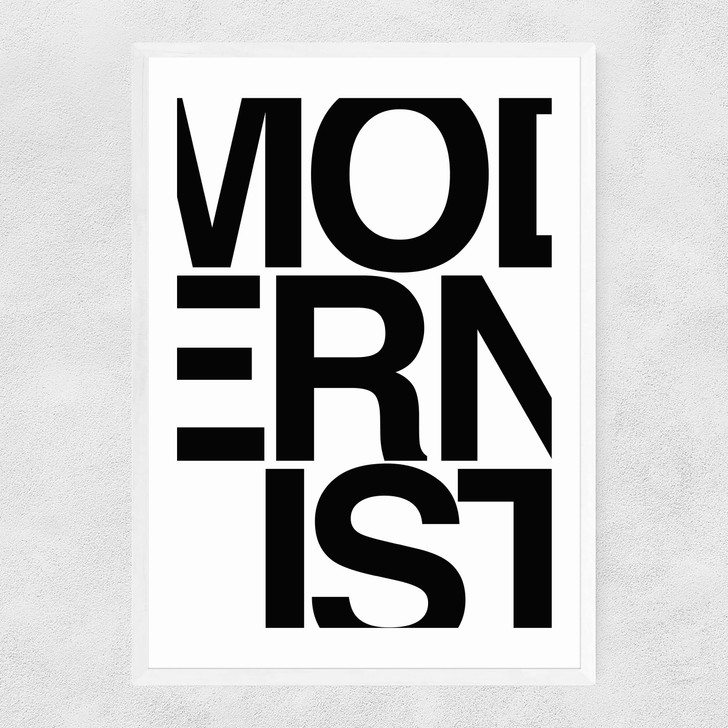 Modernist Mono Narrow White Frame Modernist Mono Narrow White Frame