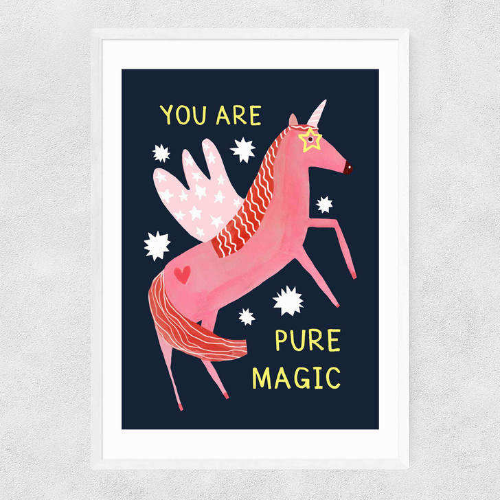 Magic Unicorn Narrow White Frame