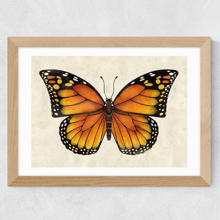 Butterfly by Dieter Braun Wide Oak Frame