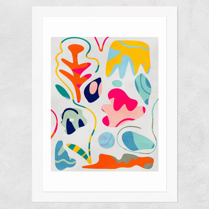 Pastel Minimal Matisse Wide White Frame Pastel Minimal Matisse Wide White Frame