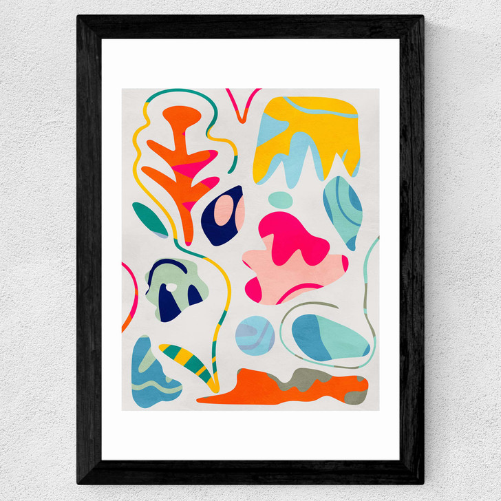 Pastel Minimal Matisse Wide Black Frame