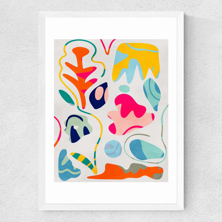 Pastel Minimal Matisse Medium White Frame