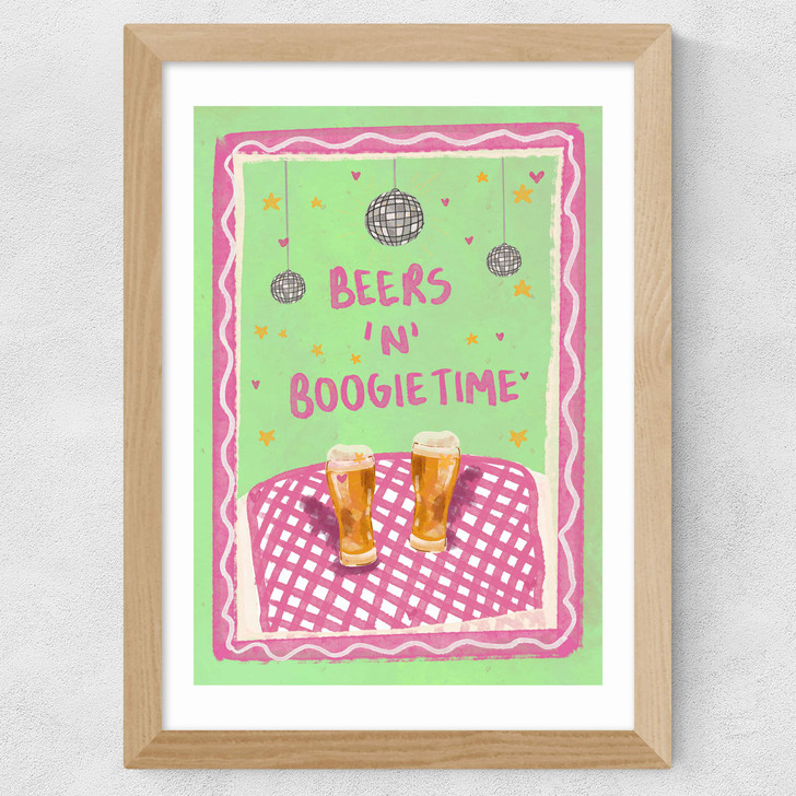 Beers N Boogie Wide Oak Frame
