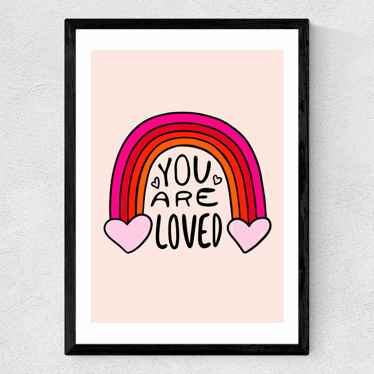 You Are Loved by Doodle by Meg Medium Black Frame You Are Loved by Doodle by Meg Medium Black Frame