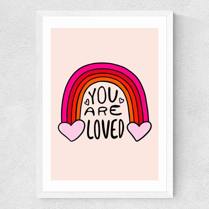 You Are Loved by Doodle by Meg Medium White Frame You Are Loved by Doodle by Meg Medium White Frame