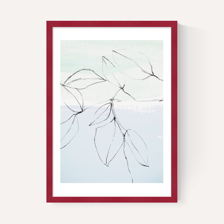 Leaves On Pastel Blue & Mint